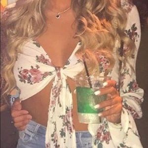 Floral crop top